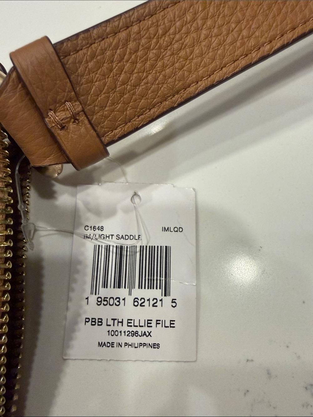 Coach Ellie File Bag (01648) Pebbled Leather in Light Saddle Brown - Picture 7 of 7